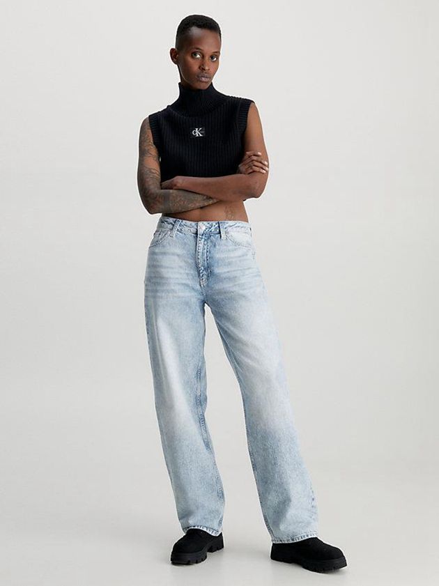 Blue Calvin Klein 90's Straight Women Jeans | PIGD-42067