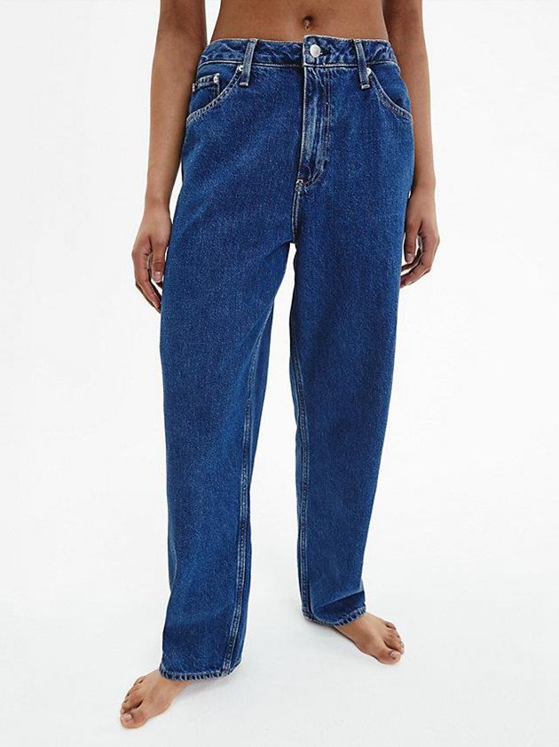 Blue Calvin Klein 90\'s Straight Women Jeans | JHAX-72490
