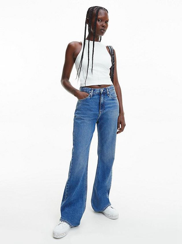 Blue Calvin Klein Authentic Bootcut Women Jeans | DXAP-41805