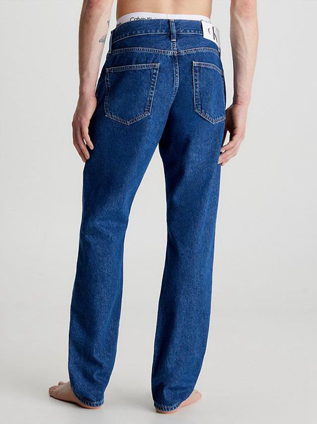 Blue Calvin Klein Authentic Straight Men Jeans | UXSO-96325