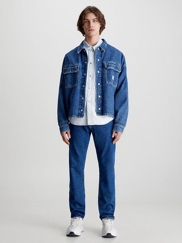 Blue Calvin Klein Authentic Straight Men Jeans | UXSO-96325
