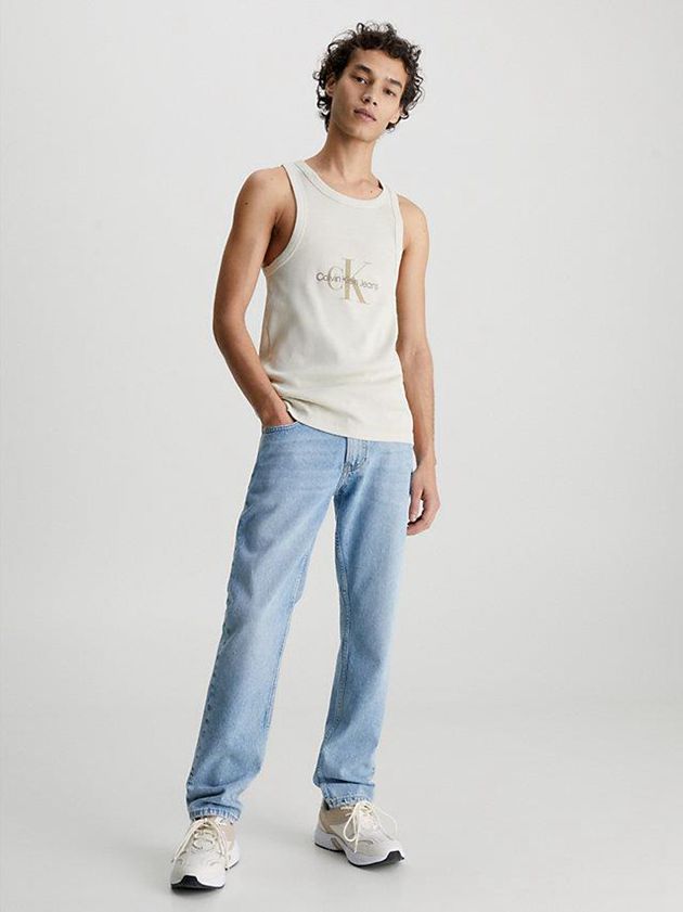 Blue Calvin Klein Authentic Straight Men Jeans | CFND-61893