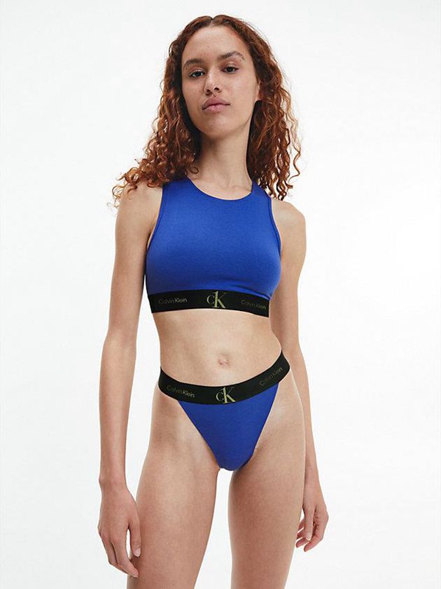 Blue Calvin Klein CK One Women Thong | FNRJ-65297