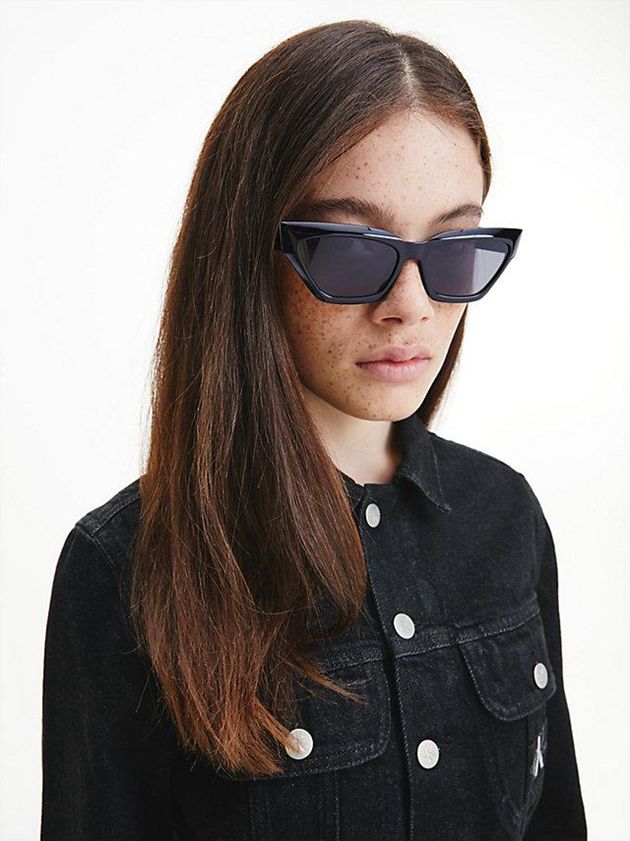 Blue Calvin Klein Cat Eye Women Sunglasses | IGLE-98521