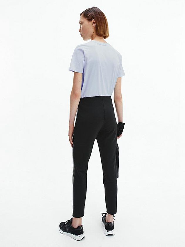 Blue Calvin Klein Cotton Women T-Shirt | SZML-08542