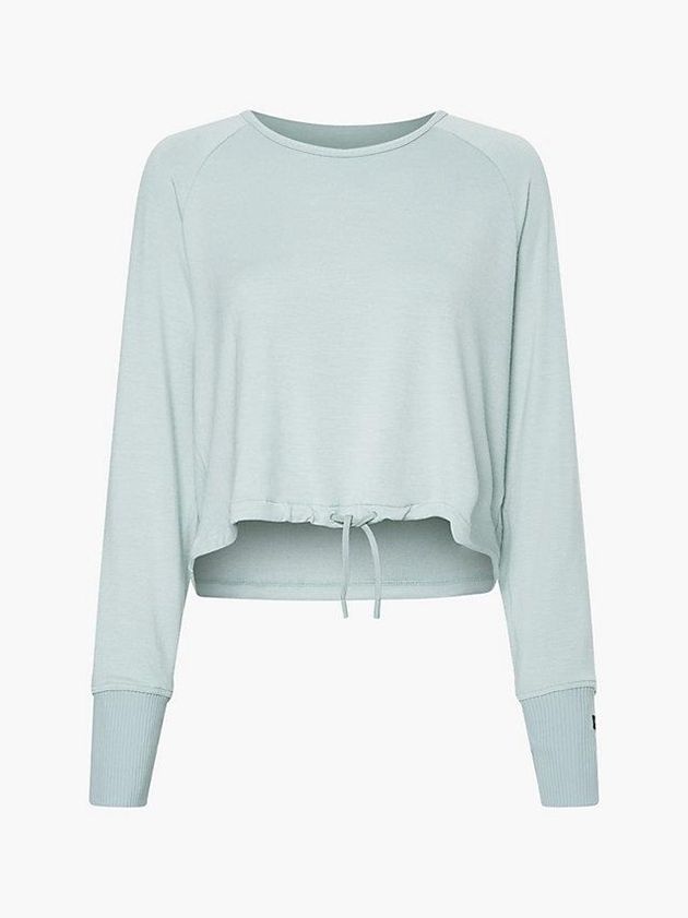 Blue Calvin Klein Cowl Back Gym Women Top | BWAN-24308