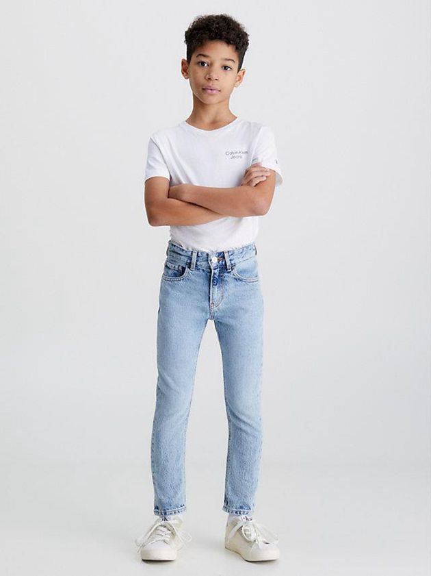 Blue Calvin Klein Dad Boys's Jeans | FUEJ-64103