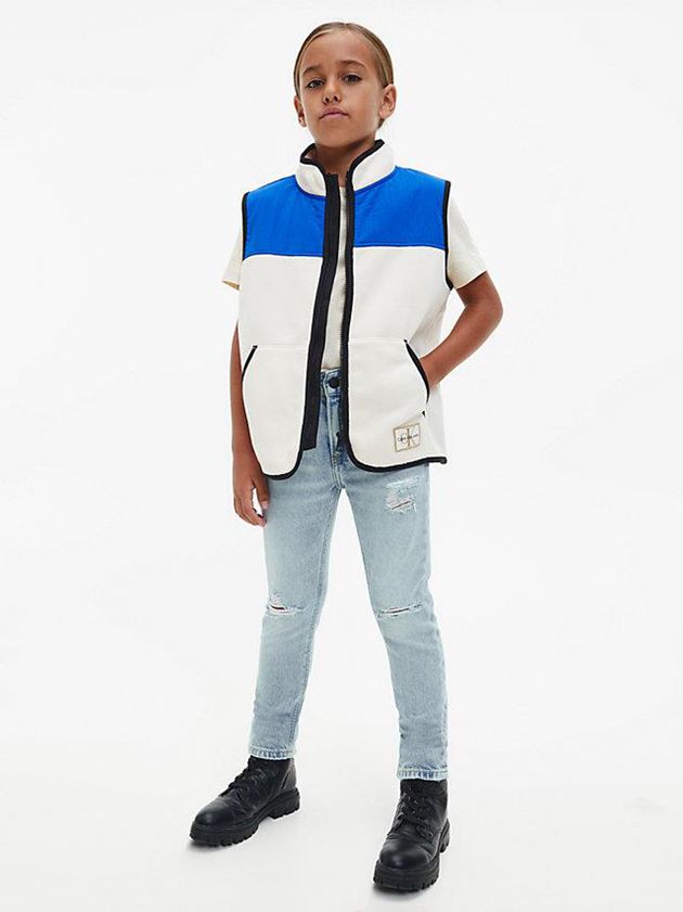 Blue Calvin Klein Dad Boys's Jeans | HFDV-34087