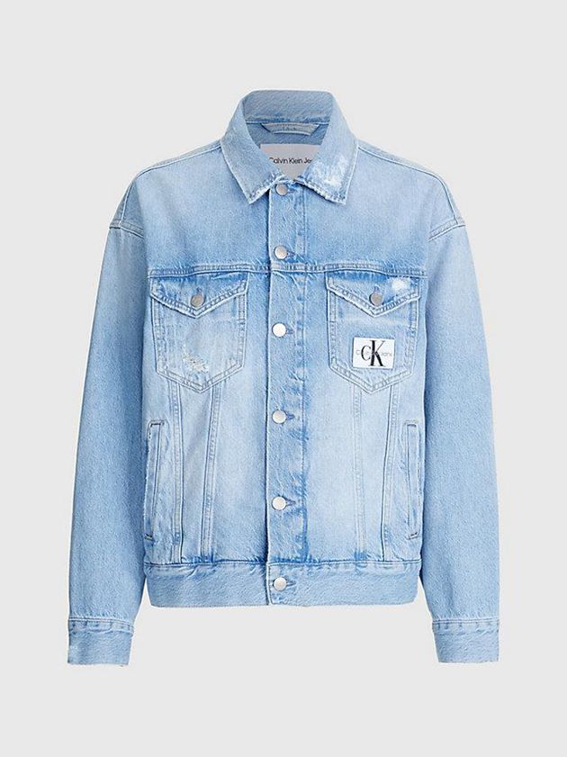Blue Calvin Klein Dad Denim Women Jacket | ZWIO-02574
