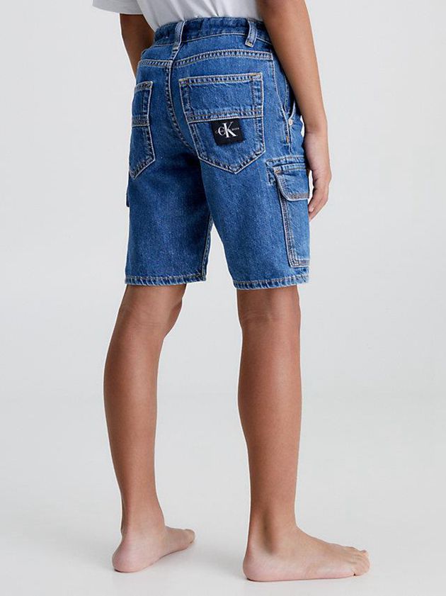 Blue Calvin Klein Denim Cargo Boys's Shorts | RTSY-67014