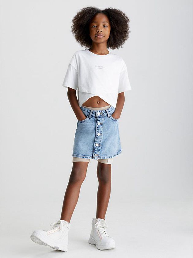 Blue Calvin Klein Denim Girls's Skirt | OCIF-69137