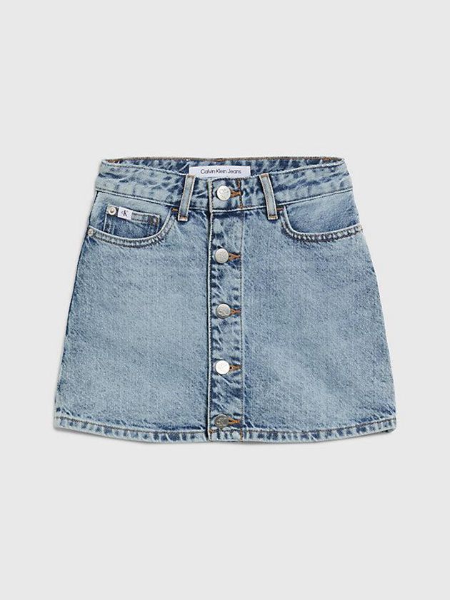 Blue Calvin Klein Denim Girls's Skirt | OCIF-69137