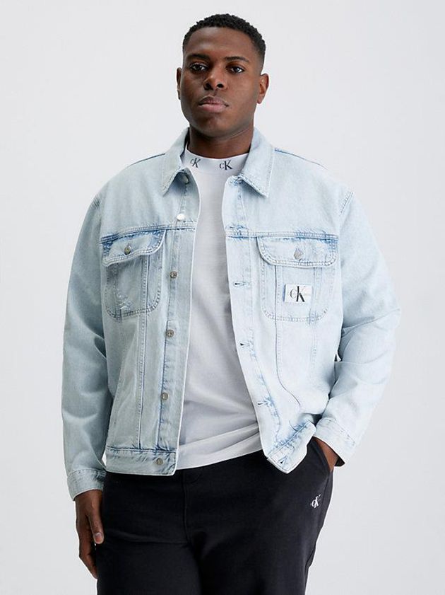 Blue Calvin Klein Denim Men Jacket | SRBG-94213