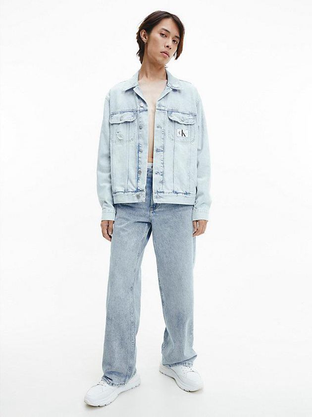 Blue Calvin Klein Denim Men Jacket | SRBG-94213