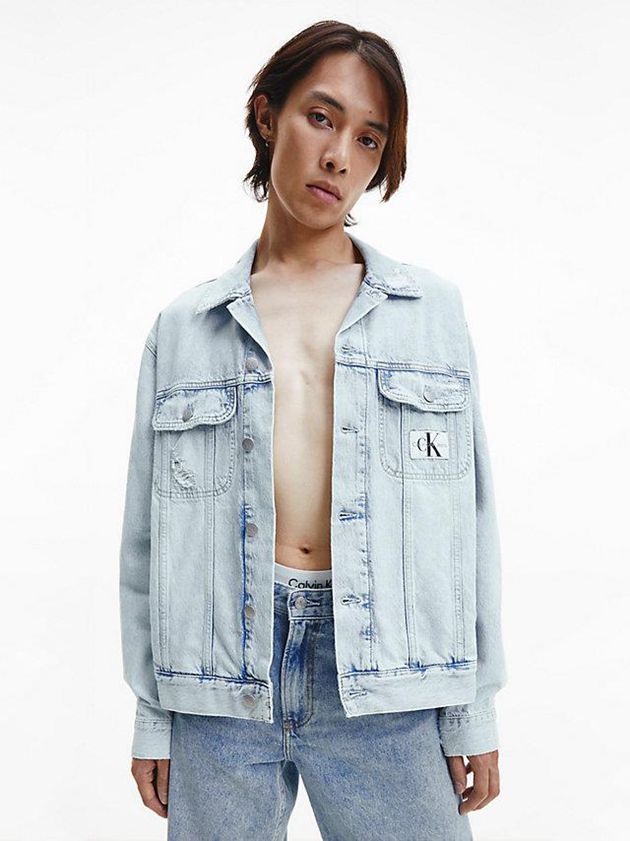 Blue Calvin Klein Denim Men Jacket | SRBG-94213