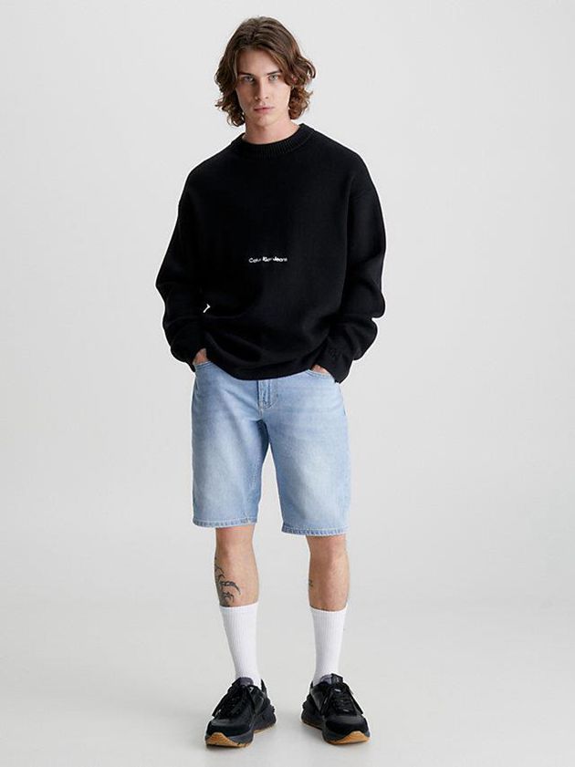 Blue Calvin Klein Denim Men Shorts | HSMY-41720