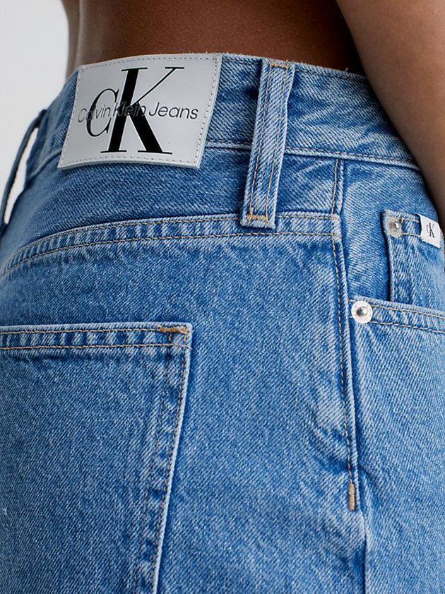 Blue Calvin Klein Denim Micro Mini Women Skirt | TVPI-47281