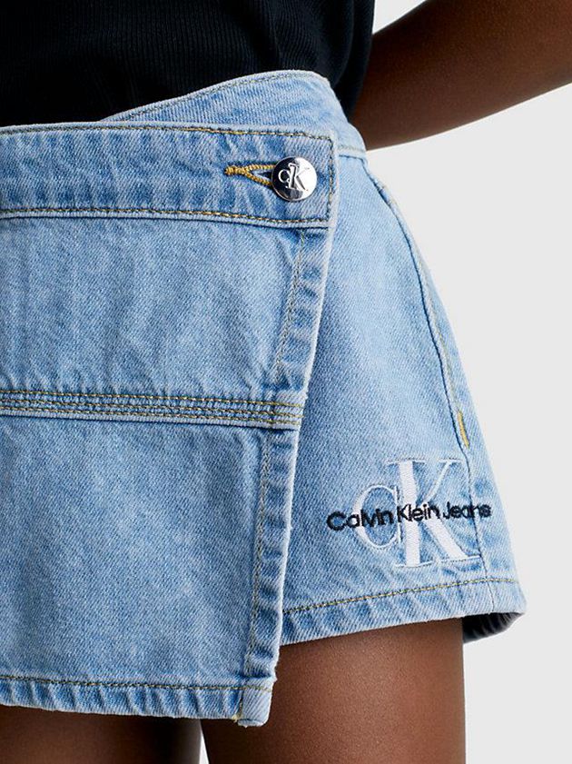 Blue Calvin Klein Denim Mini Girls's Skirt | HJOL-97013