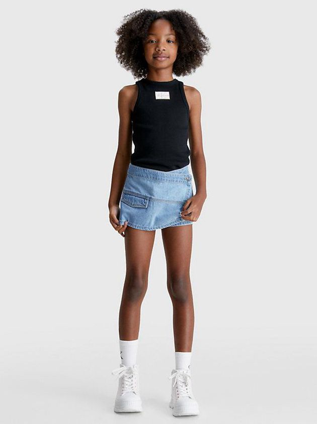 Blue Calvin Klein Denim Mini Girls's Skirt | HJOL-97013