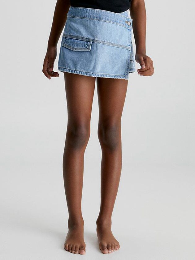 Blue Calvin Klein Denim Mini Girls\'s Skirt | HJOL-97013