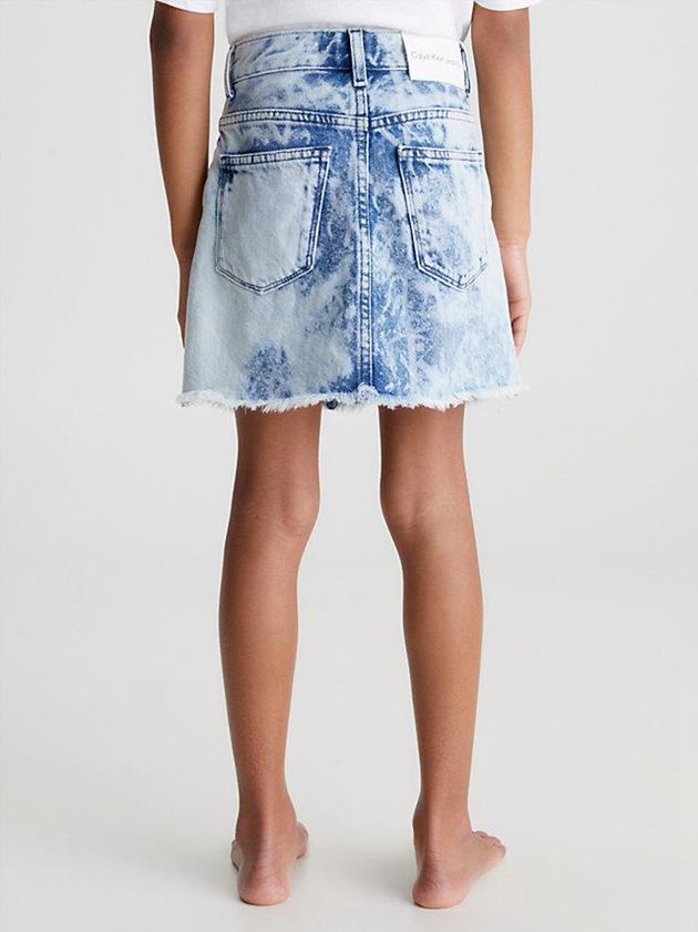 Blue Calvin Klein Denim Tie Dye Girls's Skirt | HIDB-42731