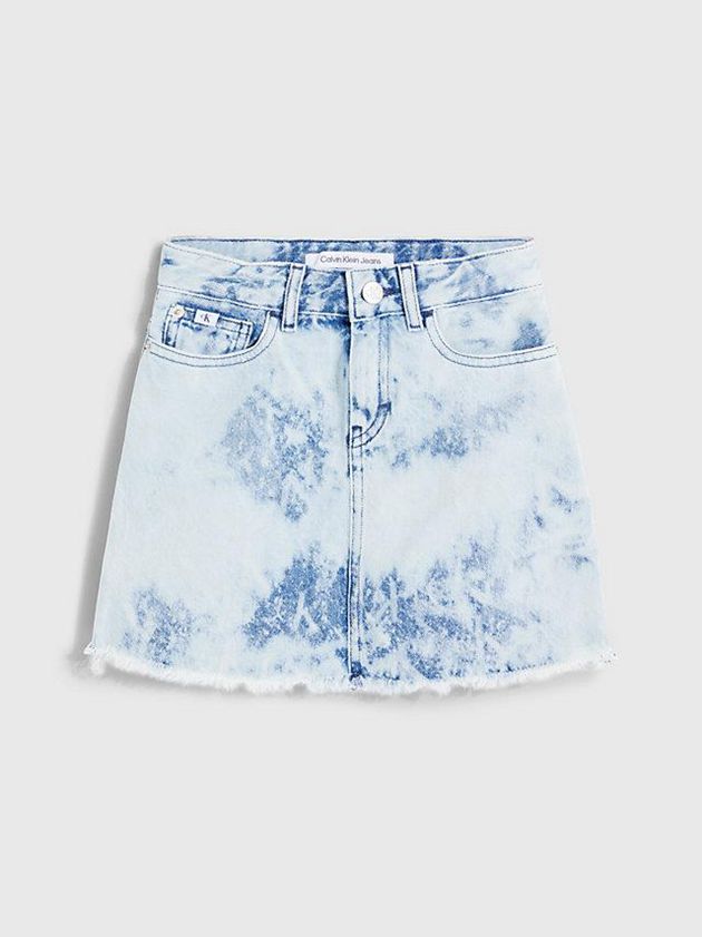 Blue Calvin Klein Denim Tie Dye Girls's Skirt | HIDB-42731