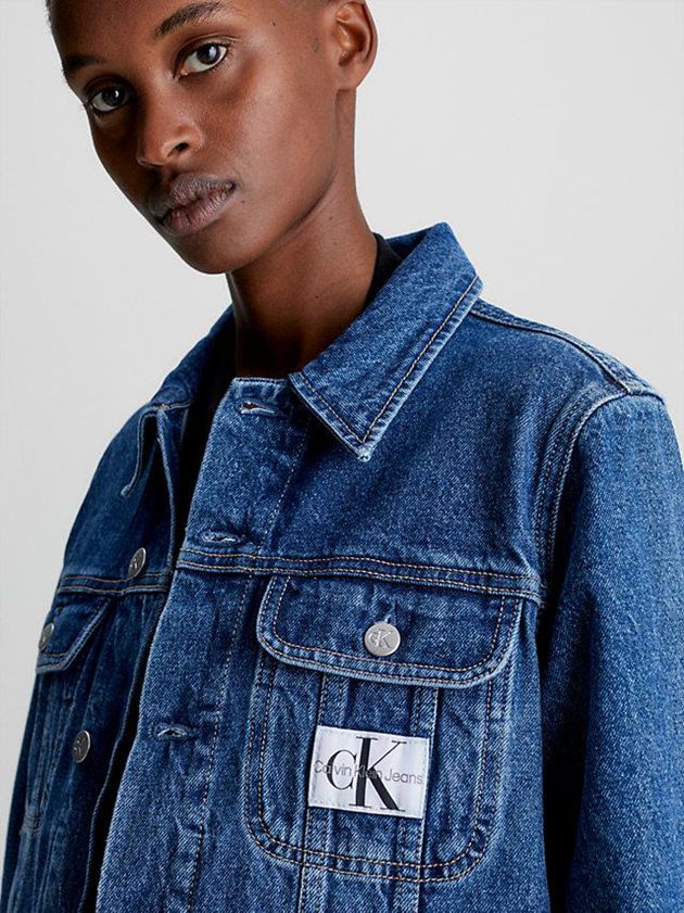 Blue Calvin Klein Denim Women Jacket | PIXM-47236
