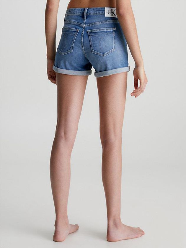 Blue Calvin Klein Denim Women Shorts | QVPJ-79805
