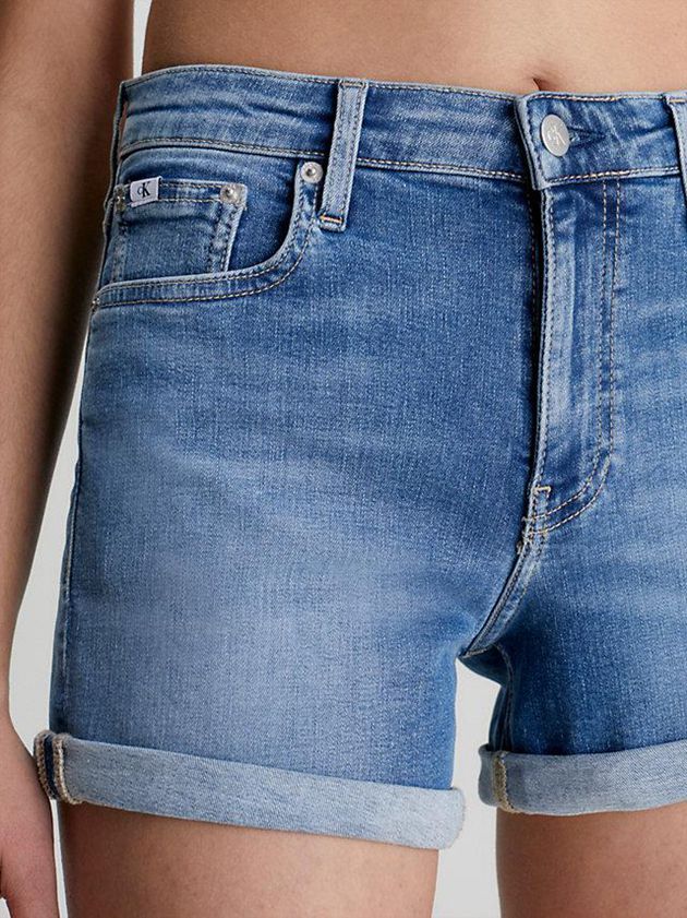 Blue Calvin Klein Denim Women Shorts | QVPJ-79805