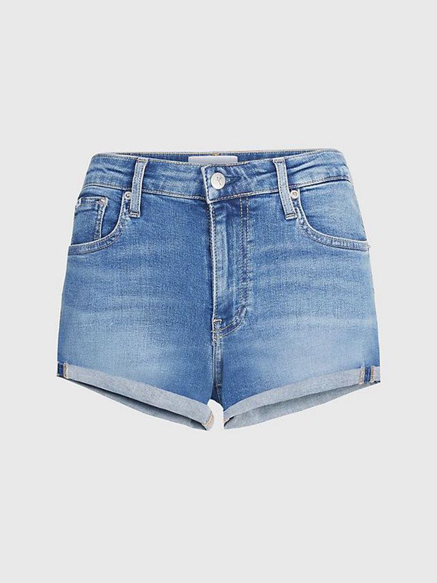 Blue Calvin Klein Denim Women Shorts | QVPJ-79805