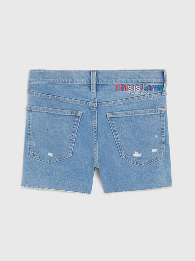 Blue Calvin Klein Denim - Pride Men Shorts | ACUK-10796