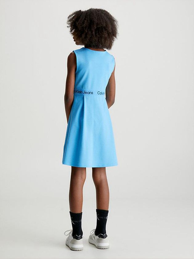 Blue Calvin Klein Flared Milano Girls's Dress | EWIV-95871
