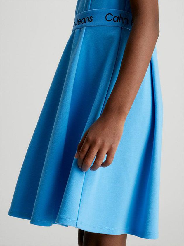 Blue Calvin Klein Flared Milano Girls's Dress | EWIV-95871