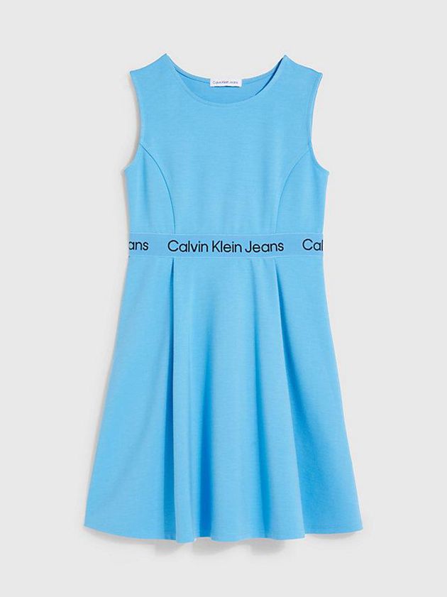 Blue Calvin Klein Flared Milano Girls's Dress | EWIV-95871