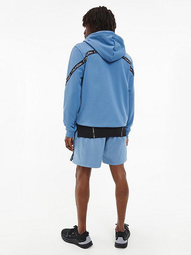 Blue Calvin Klein Fleece Men Hoodie | ARIE-72034