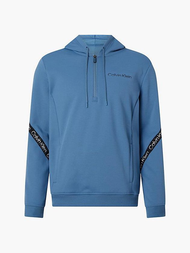 Blue Calvin Klein Fleece Men Hoodie | ARIE-72034