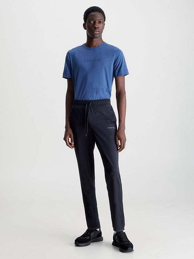 Blue Calvin Klein Gym Men T-Shirt | KFJW-81532