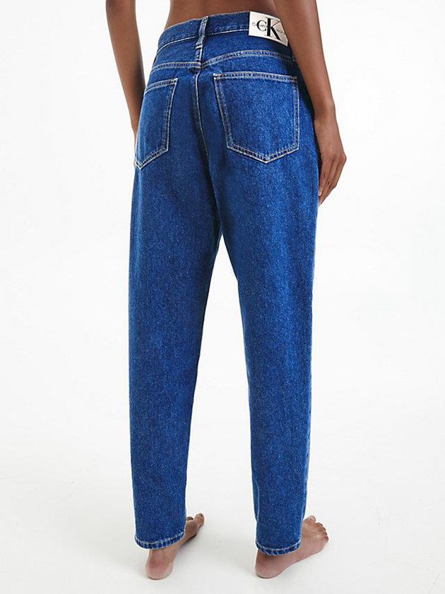 Blue Calvin Klein High Rise Mom Women Jeans | QWLJ-43210