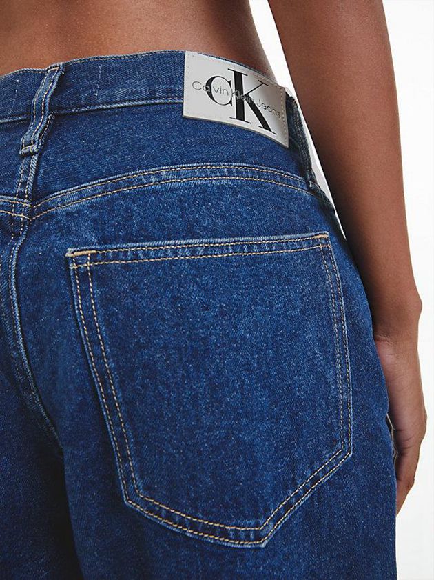 Blue Calvin Klein High Rise Mom Women Jeans | QWLJ-43210