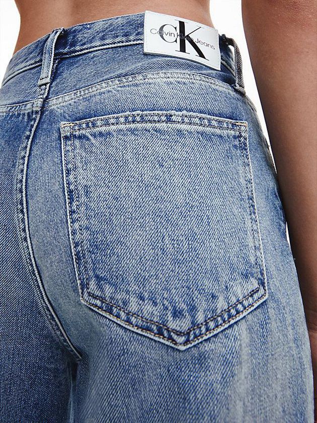 Blue Calvin Klein High Rise Mom Women Jeans | UQGI-51378