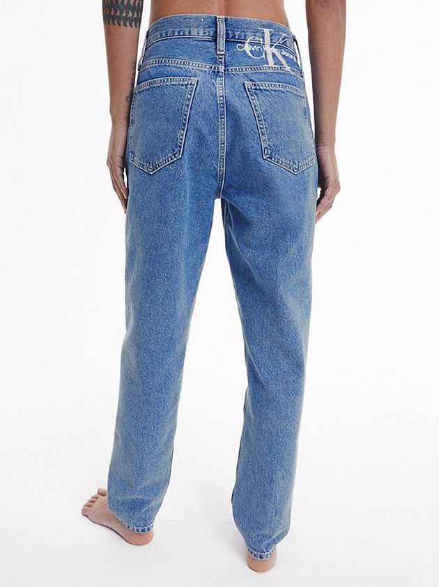 Blue Calvin Klein High Rise Mom Women Jeans | MTGV-79254
