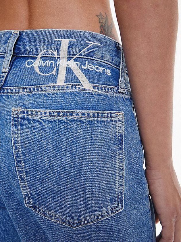 Blue Calvin Klein High Rise Mom Women Jeans | MTGV-79254