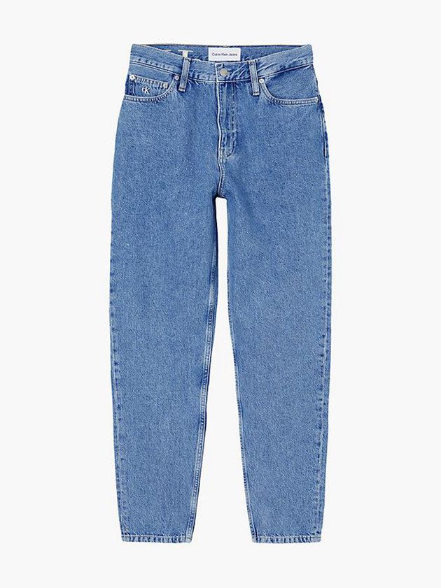 Blue Calvin Klein High Rise Mom Women Jeans | MTGV-79254