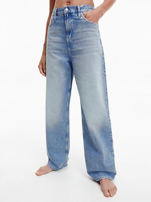 Blue Calvin Klein High Rise Relaxed Women Jeans | MXCN-68493