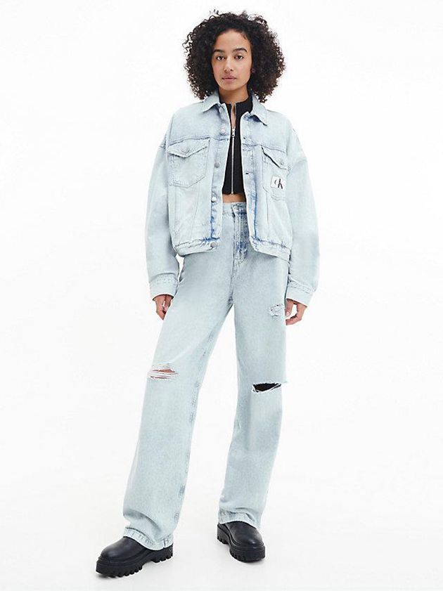 Blue Calvin Klein High Rise Relaxed Women Jeans | RXKP-06714