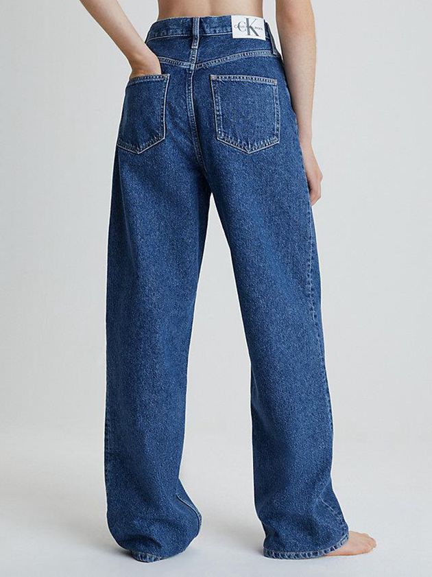 Blue Calvin Klein High Rise Relaxed Women Jeans | XQTG-68054