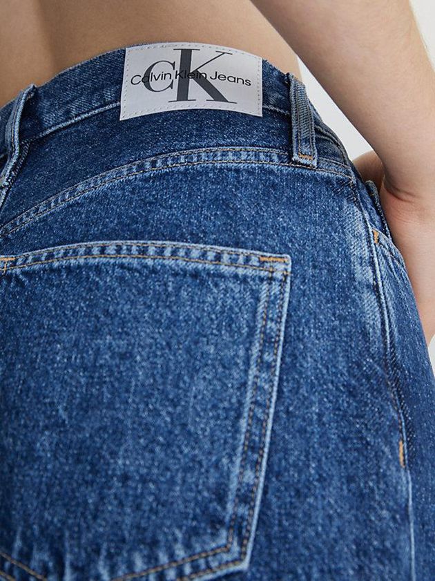 Blue Calvin Klein High Rise Relaxed Women Jeans | XQTG-68054