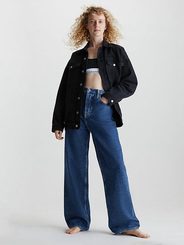 Blue Calvin Klein High Rise Relaxed Women Jeans | XQTG-68054