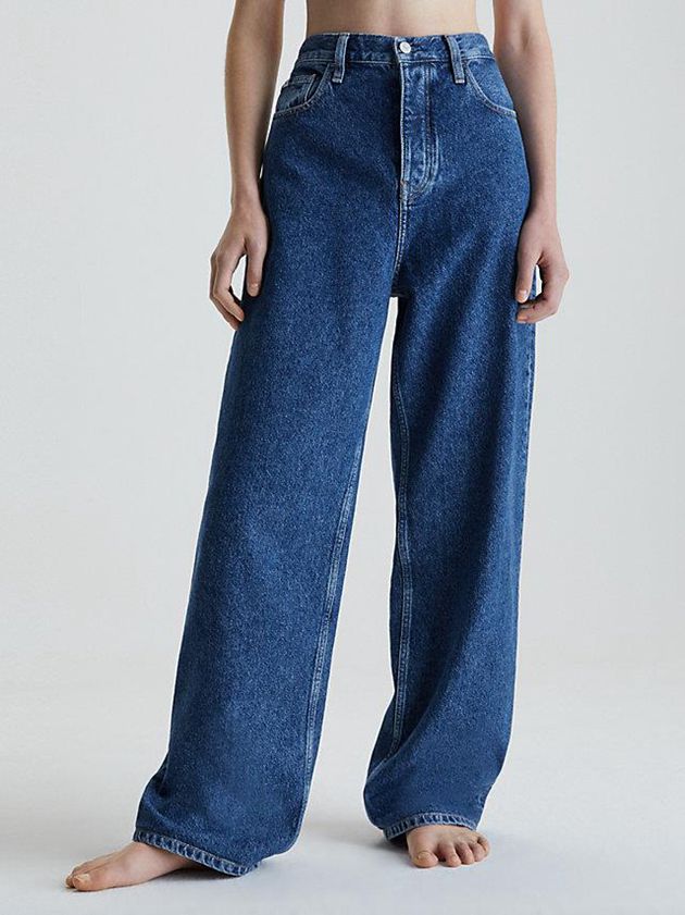 Blue Calvin Klein High Rise Relaxed Women Jeans | XQTG-68054