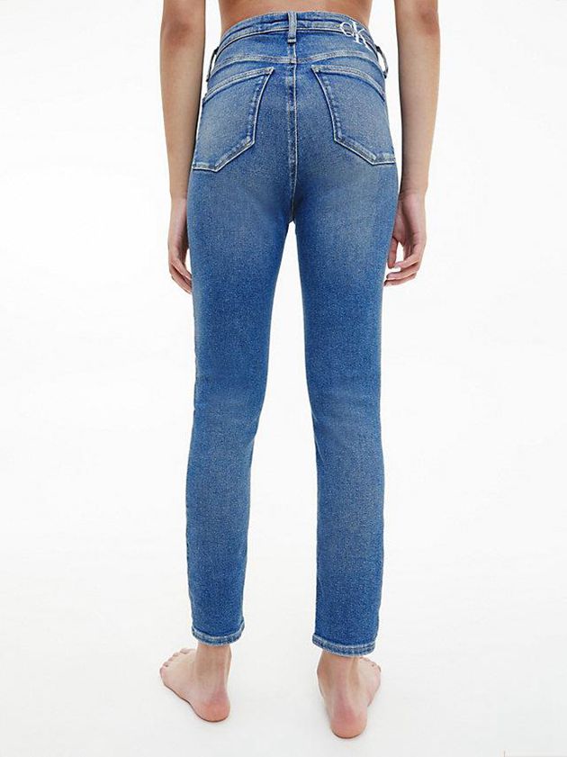 Blue Calvin Klein High Rise Skinny Ankle Women Jeans | DPKF-46031